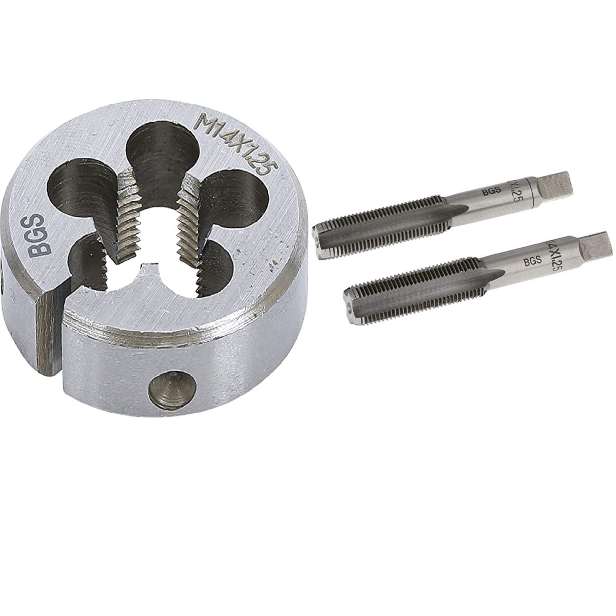 KIT DE 1 FILIERE + 1 JEU 2 TARAUDS M14 X 1.25MM